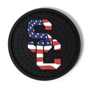 USC Trojans SC U.S. Flag Black Coaster
